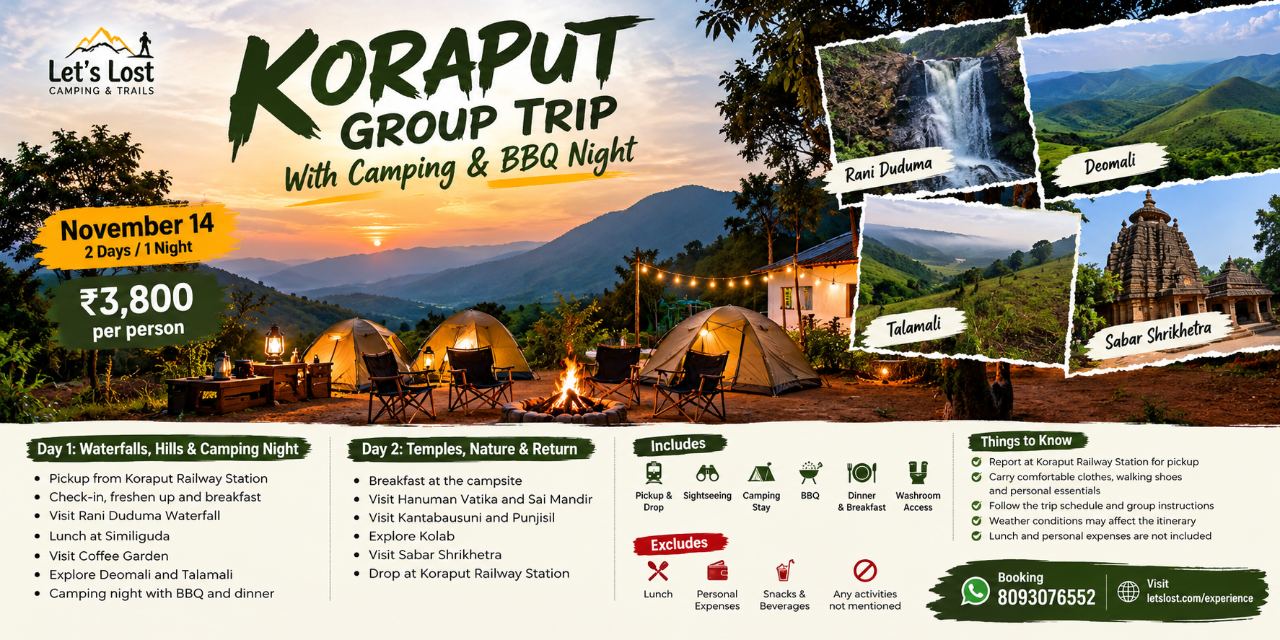 Koraput Group Trip with Camping & BBQ Night